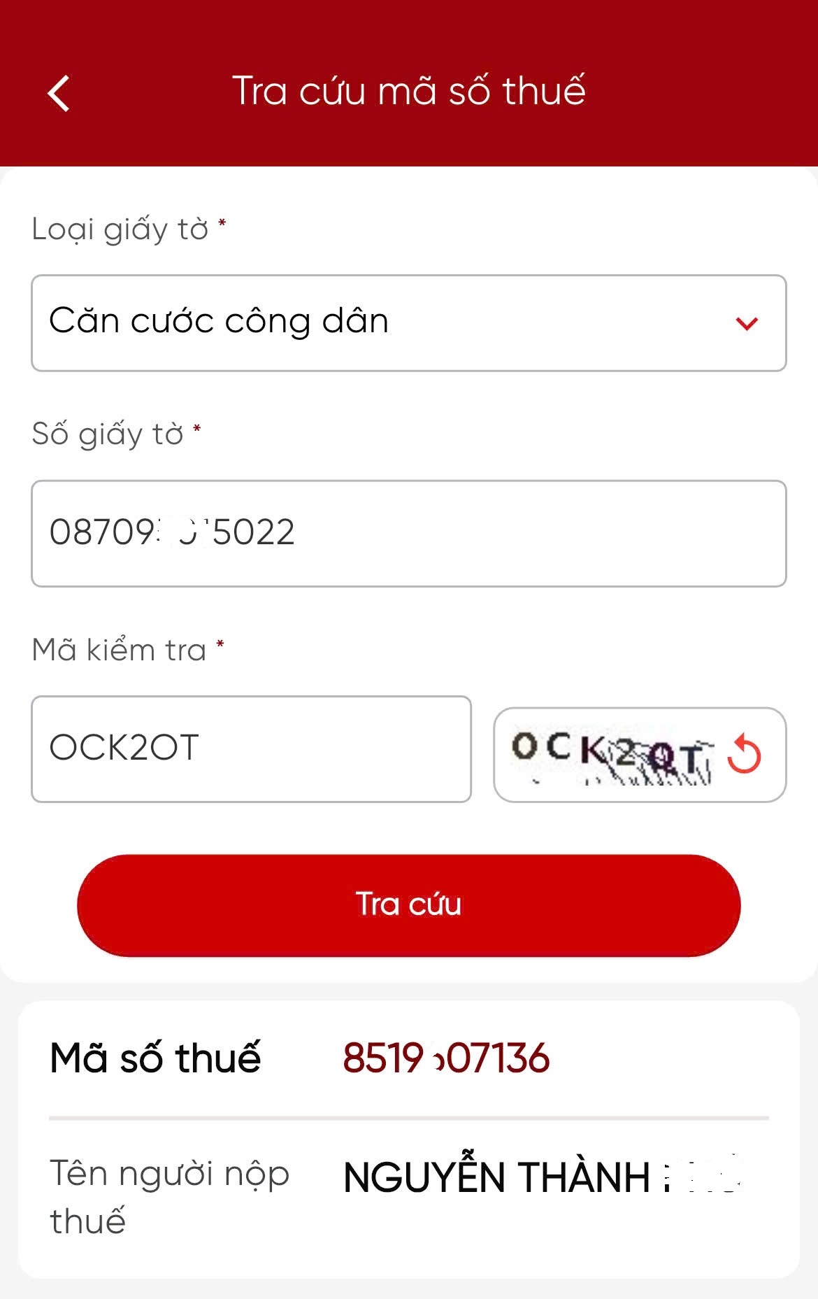 Tra cứu mã số thuế cá nhân bằng Etax