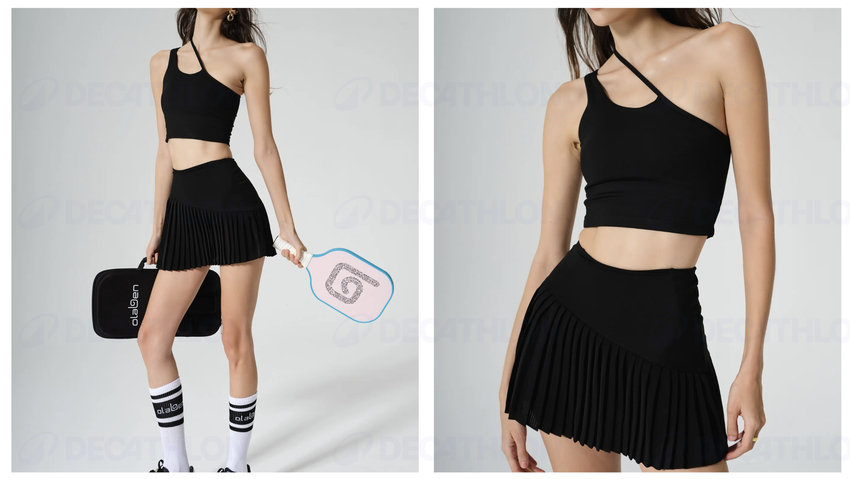 Váy polo không tay màu hồng nữ tính co dãn tốt