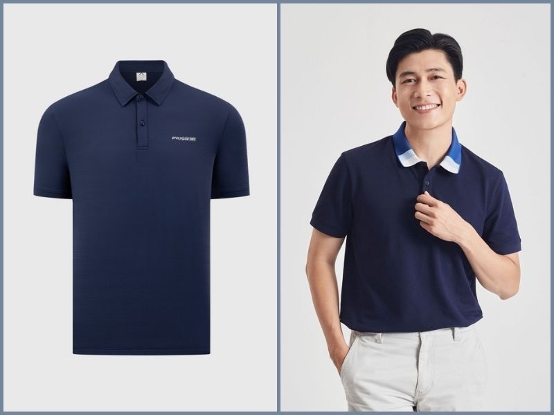 phối đồ với áo polo đen