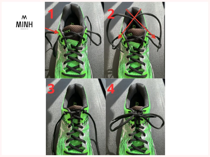  Cách buộc dây giày tennis kiểu Runner’s Loop