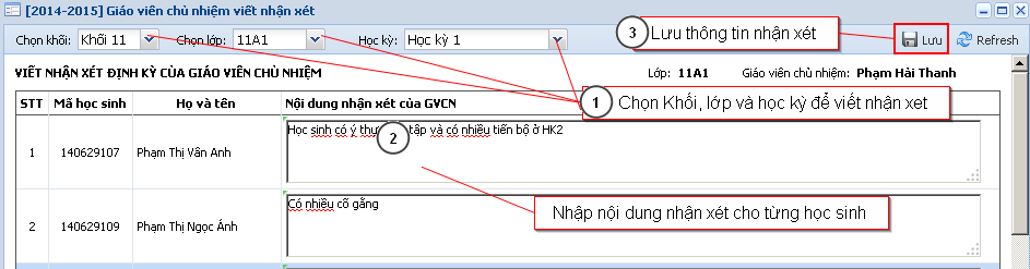 Cách tổng kết điểm trên VnEdu