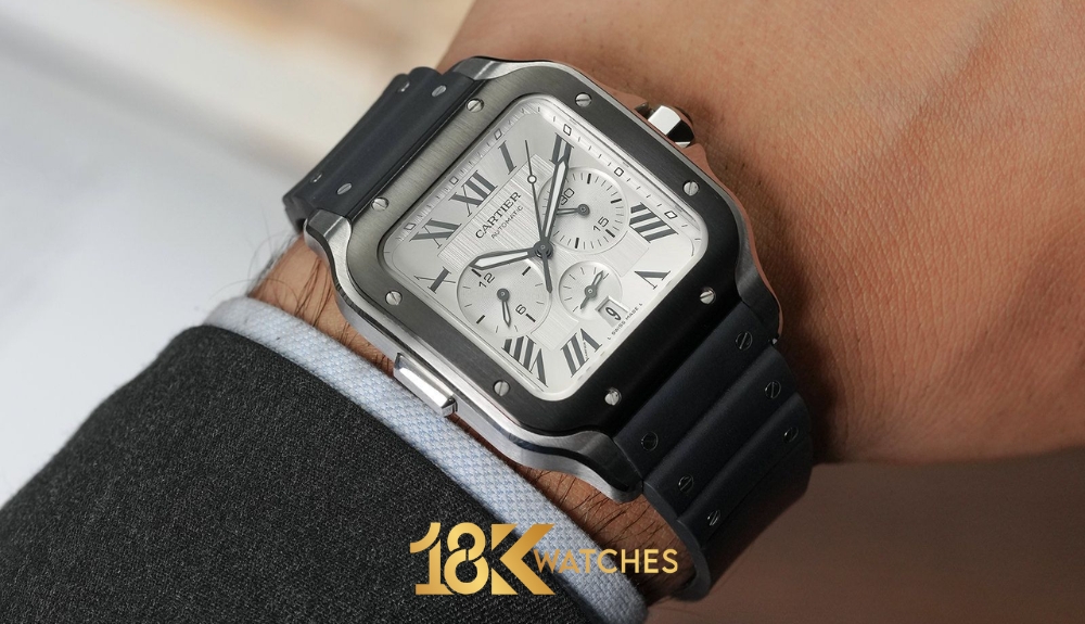Mẫu đồng hồ Cartier mặt vuông Santos WSSA0017