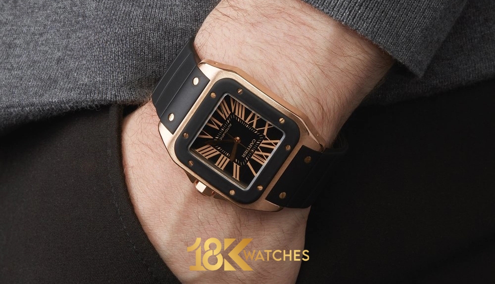 Mẫu đồng hồ Cartier mặt vuông nam Santos W20124U2