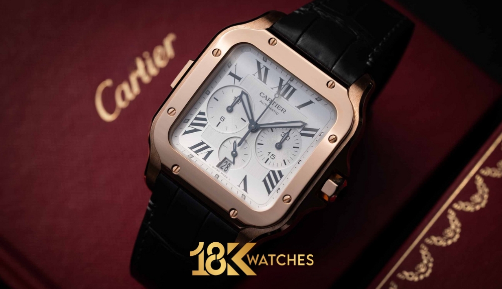 Mẫu đồng hồ Cartier mặt vuông Chronograph Santos WGSA0017