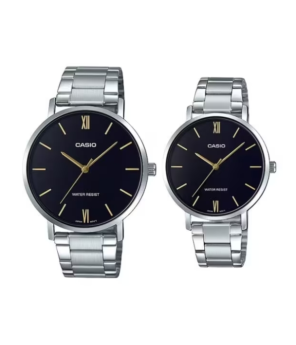 Đồng Hồ Đôi Casio MTP-VT01D-1BUDF - LTP-VT01D-1BUDF Pin (Quartz) Dây Inox (Thép không gỉ) Đẹp Tại SHOPDONGHO.com