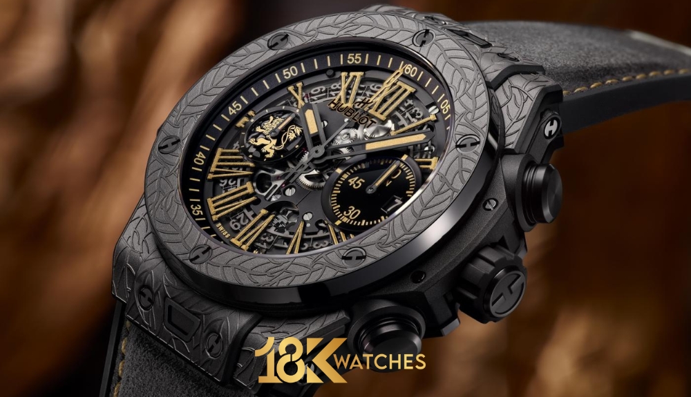 Mẫu đồng hồ Hublot lộ cơ này là sự giao thoa hoàn hảo giữa nghệ thuật chế tác và văn hóa truyền thống