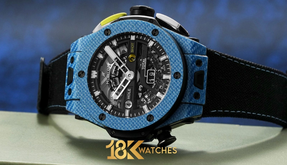 Mẫu Hublot cơ lộ máy Big Bang Unico 416.YE.1120.VR được biết đến như một chiếc đồng hồ dành cho môn thể thao Golf