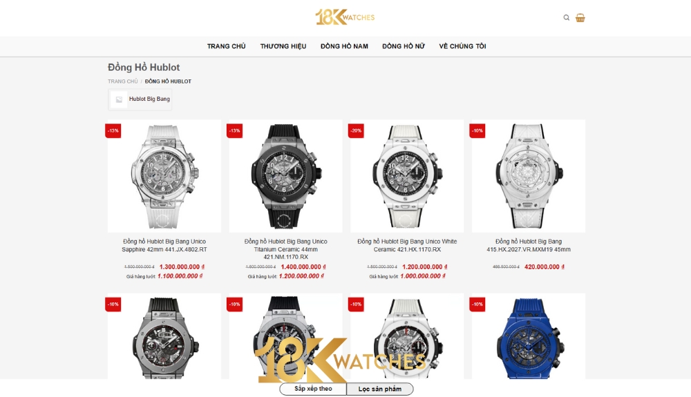 18K Watches VN là một trong những địa chỉ hàng đầu dành cho những tín đồ Hublot tại Việt Nam