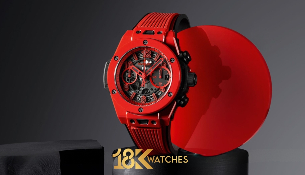 Mẫu Hublot Big Bang Unico 441.CF.8513.RX được chế tác từ chất liệu gốm ceramic đỏ rực