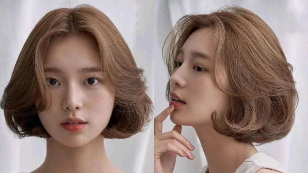 Kiểu tóc ngắn nữ mặt tròn Bob uốn chữ C