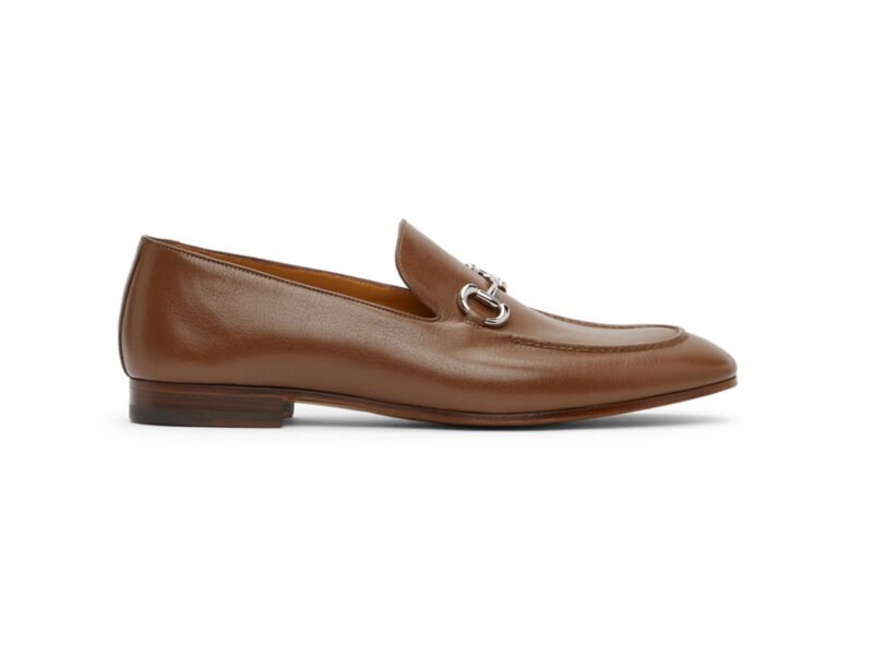 Giày Gucci Tan Leather Horsebit Loafers Like Au