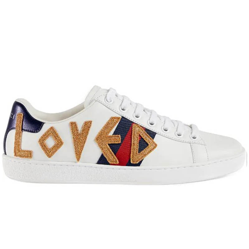 Giày Gucci ACE Loved màu trắng Like Au