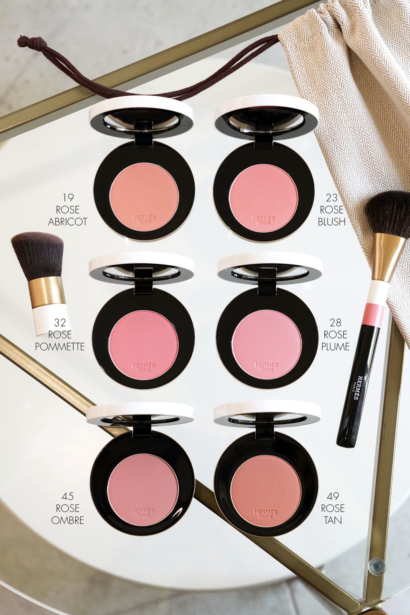 Hermes Brushes Cheeks