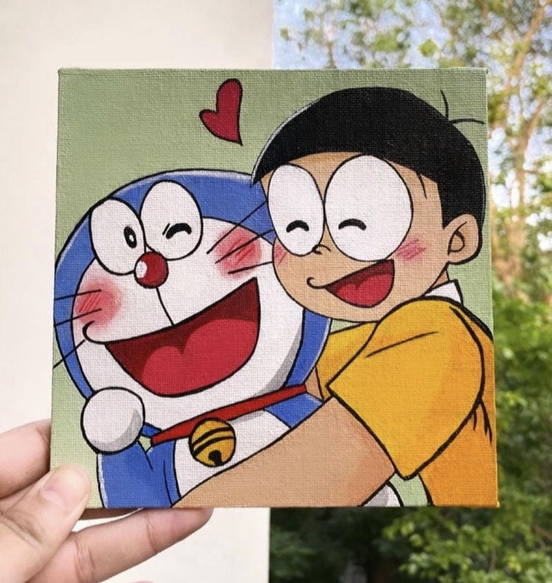 Vẽ tranh doraemon