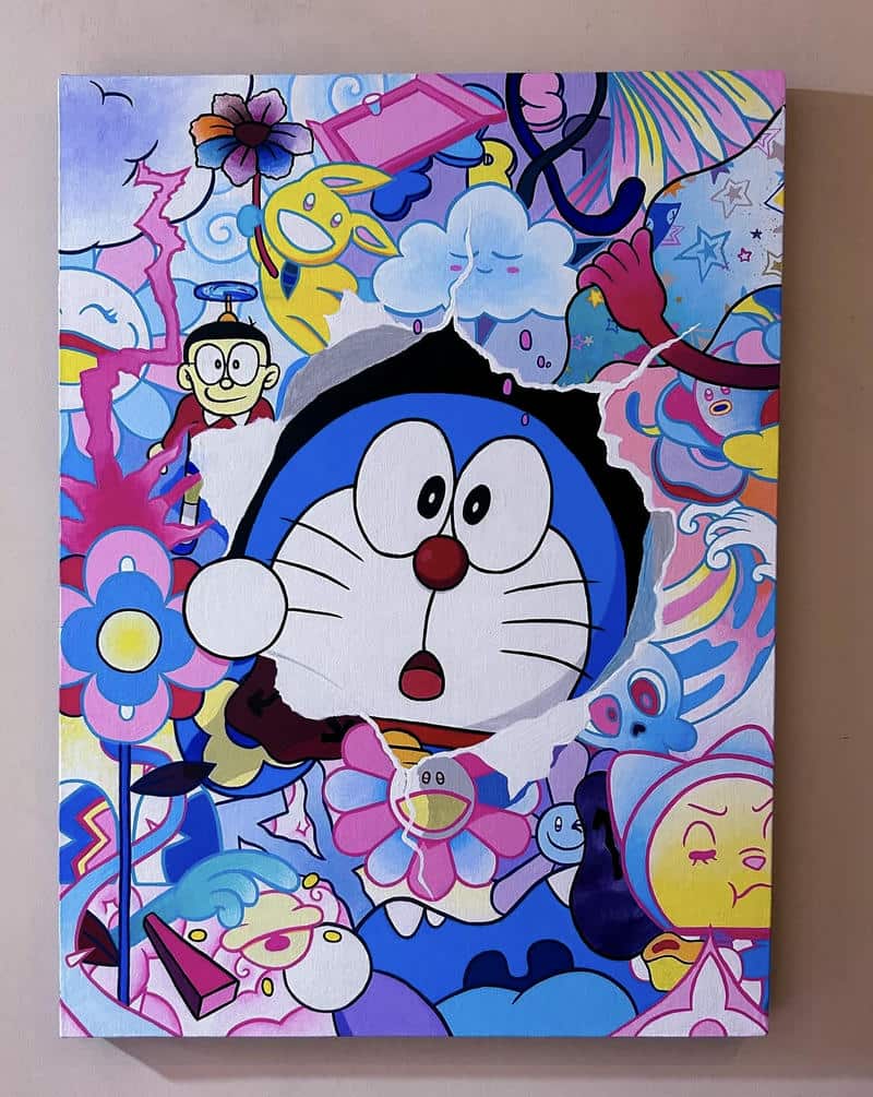 tranh vẽ doremon và dorami