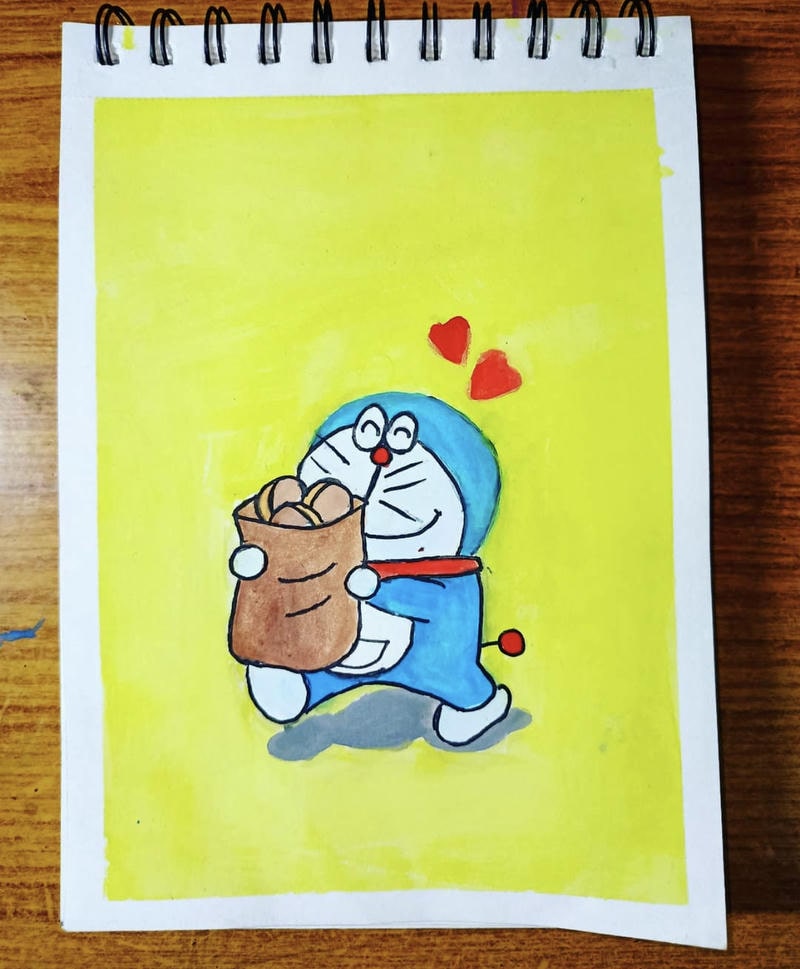 Vẽ tranh doraemon đẹp