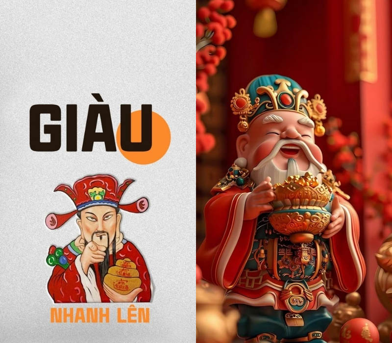 Hình nền thần tài hỗ trợ công việc làm ăn