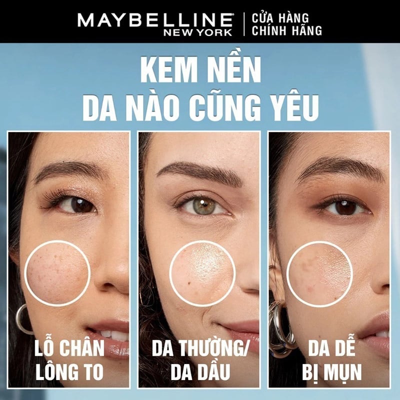 thegioiskinfood.com - Kem Nền Kiềm Dầu, Cho Lớp Nền Mịn Lì Tự Nhiên Maybelline Fit Me Matte Poreless Foundation 30ml