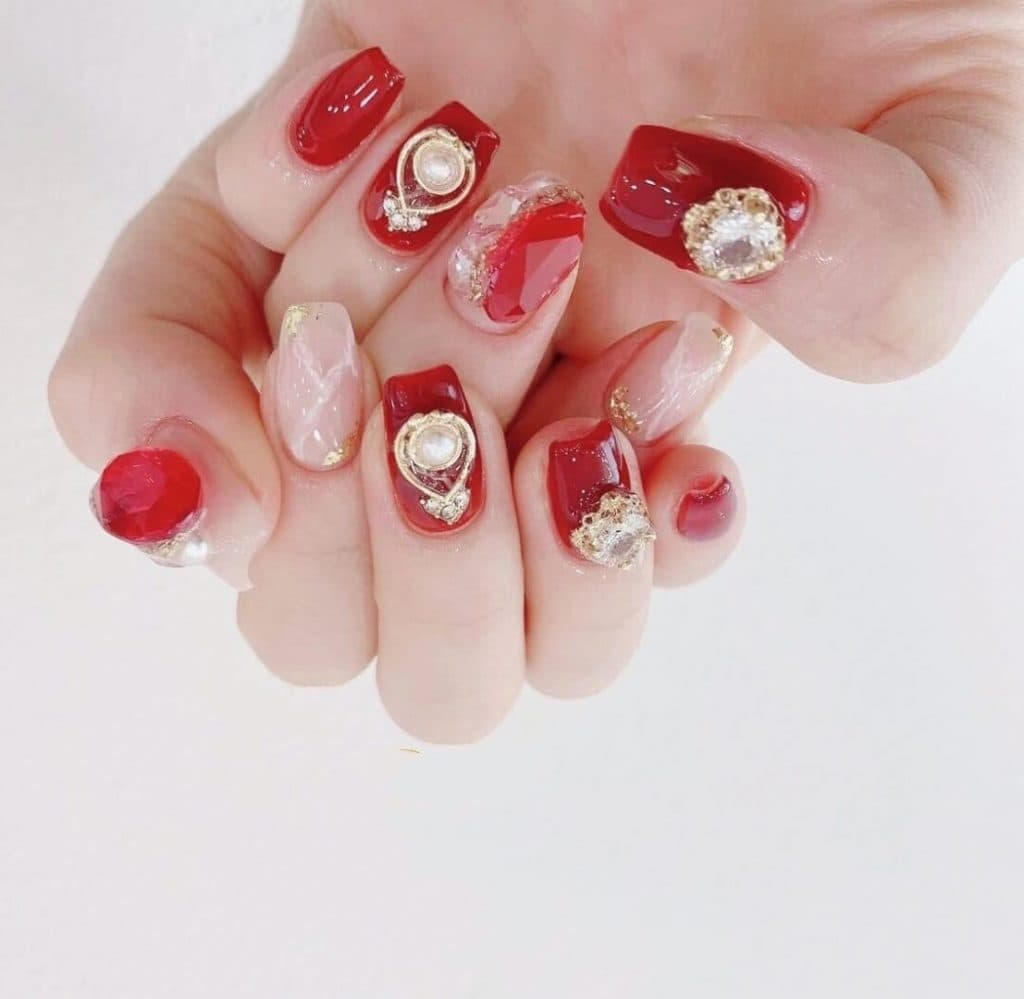 mẫu nail chụp ảnh cưới