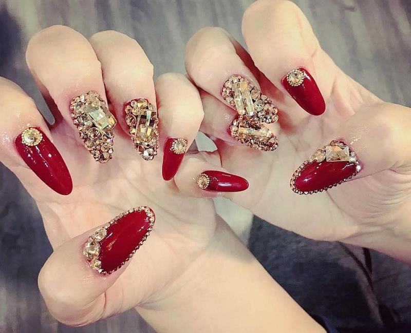 mẫu nail chụp ảnh cưới