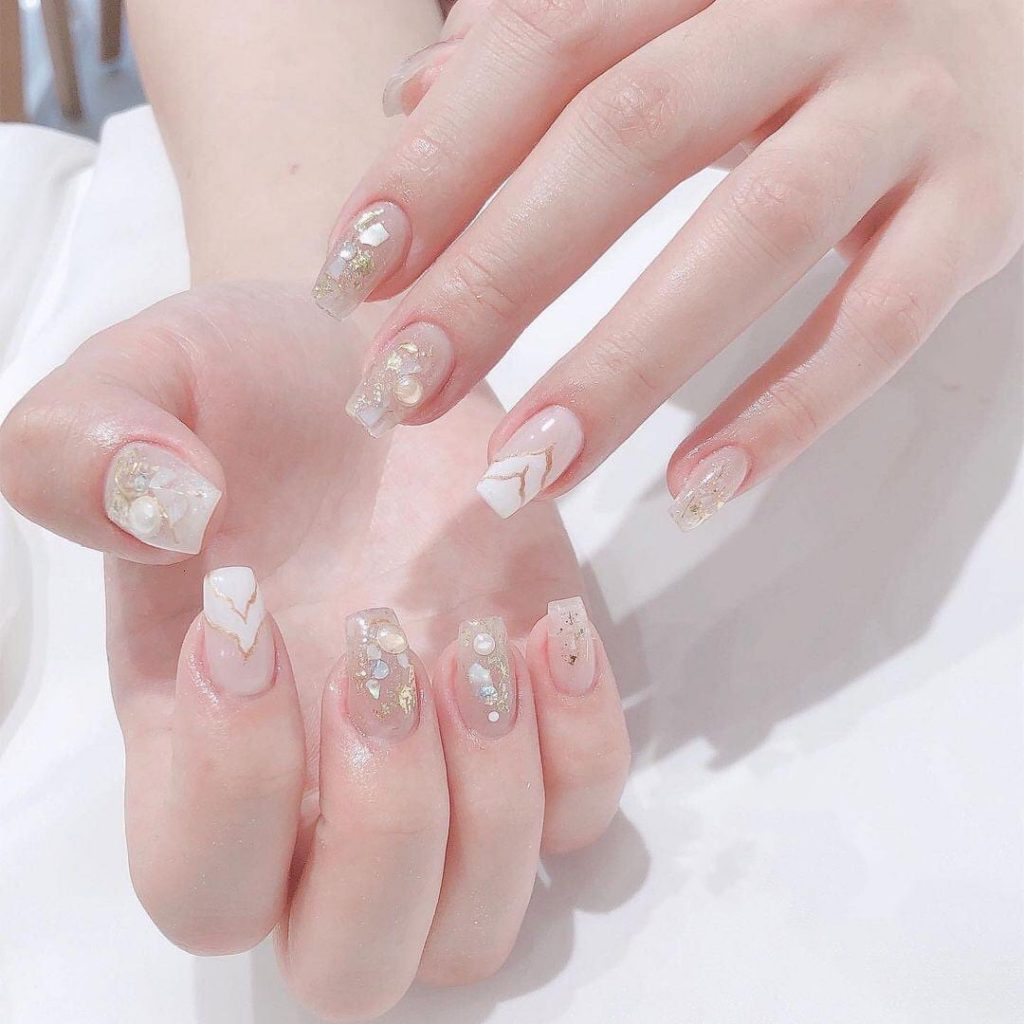 mẫu nail chụp ảnh cưới