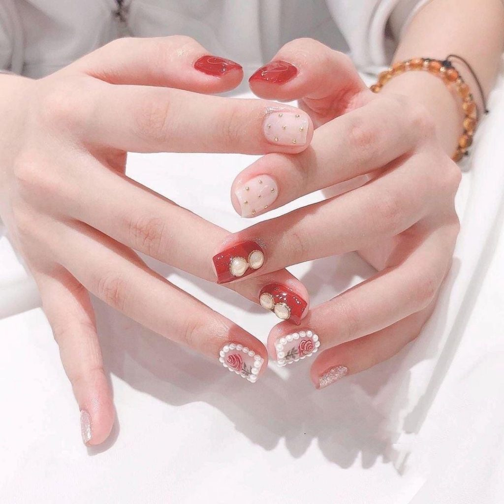 mẫu nail chụp ảnh cưới