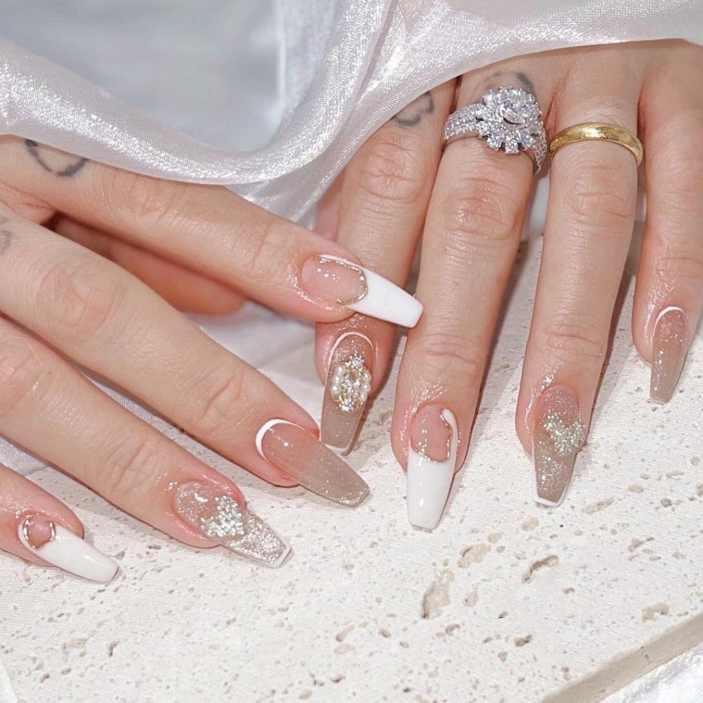 mẫu nail chụp ảnh cưới