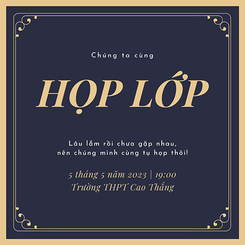 Hình ảnh giấy mời họp lớp đẹp