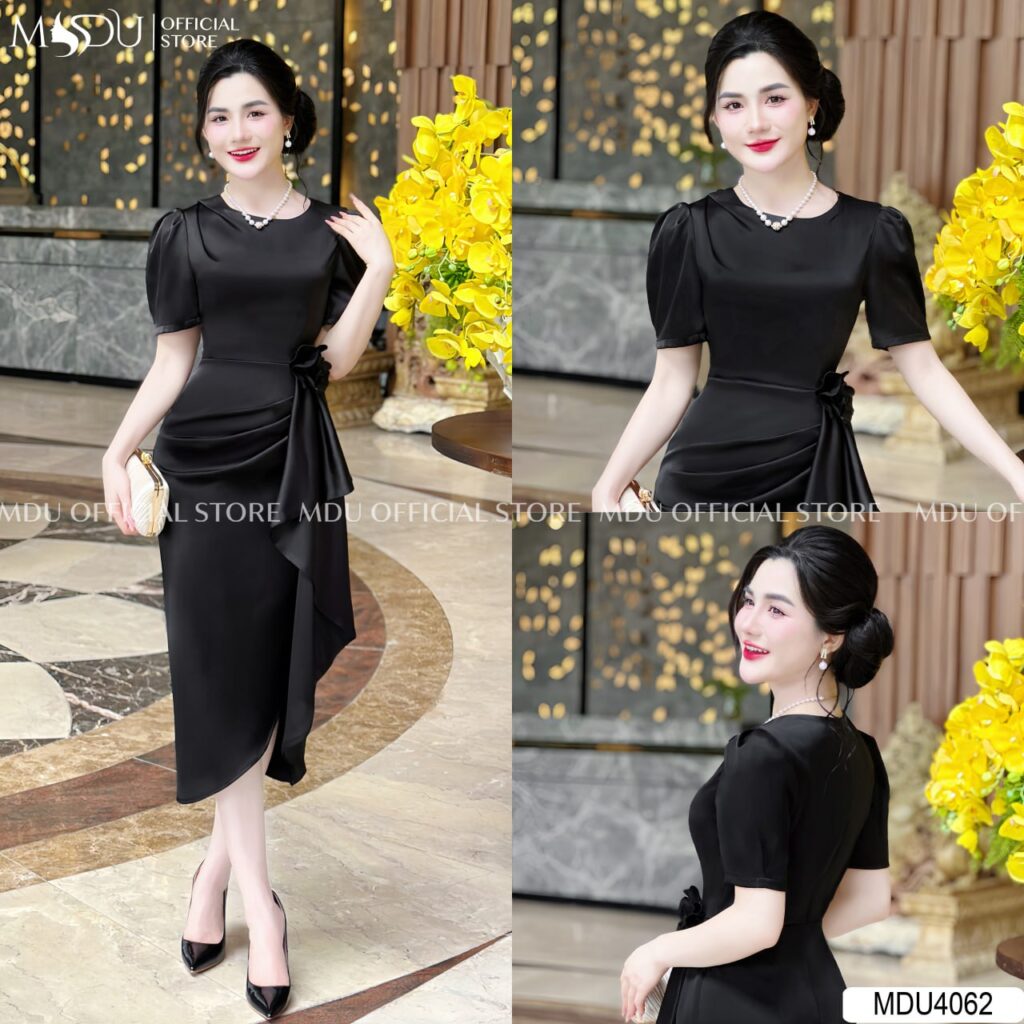 Váy Yếm Công Sở Cổ Tròn