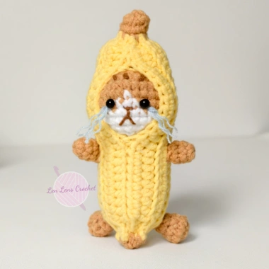 Mèo Chuối Khóc Huhu Meme Handmade Giá Rẻ - Hột Me Dễ Thương Chỉ 72250 VND