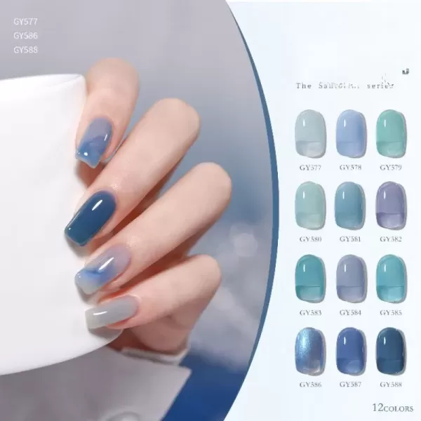 Hình ảnh sản phẩm Aurelia Sơn thạch xanh ngọc bích nail,sơn gel xanh ngọc sơn móng tay mã D21