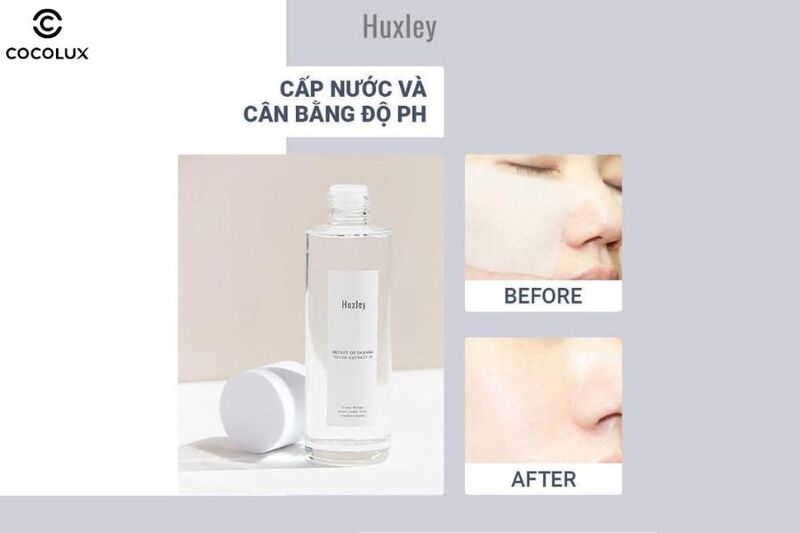 Toner Huxley hỗ trợ cân bằng độ ẩm, dưỡng da tốt