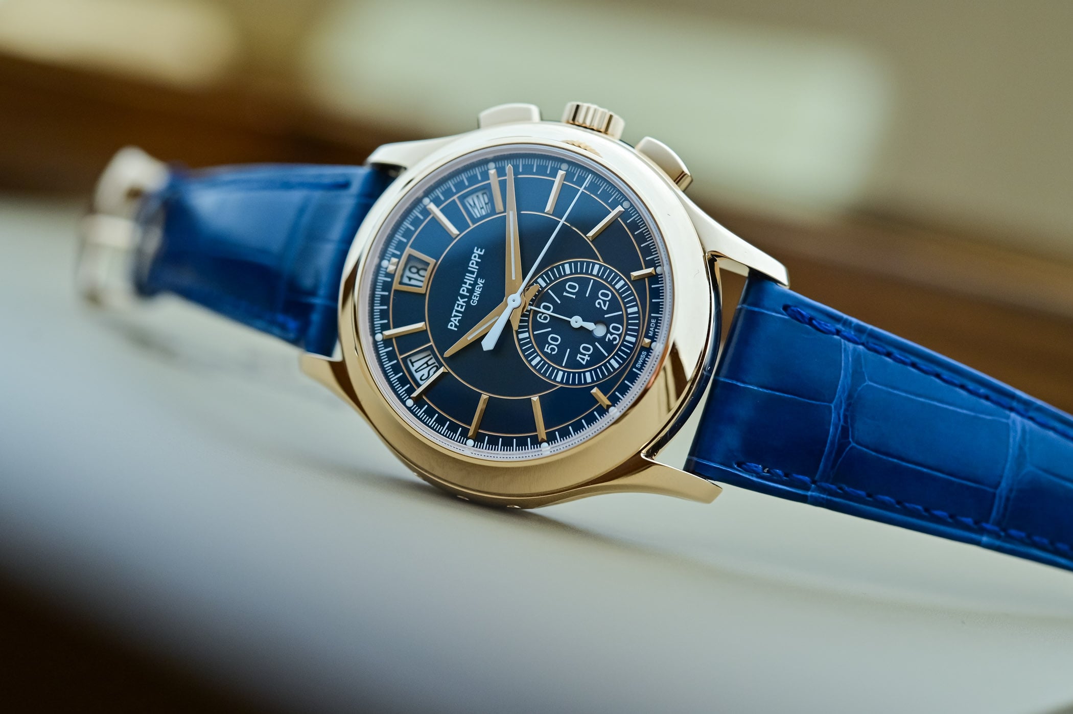 Patek Philippe Chronograph Annual Calendar 5905R-010 Blue Dial