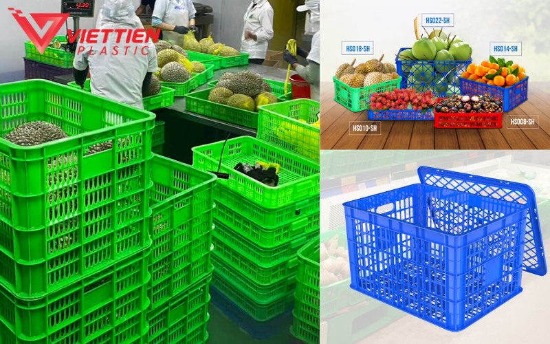Sóng nhựa hở được dùng phổ biến để đựng trái cây