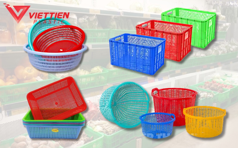 Rổ nhựa, sọt nhựa được sử dụng rộng rãi trong nhiều lĩnh vực