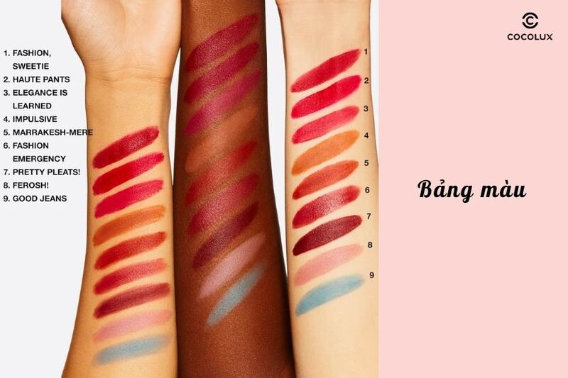 Một số màu son của son kem MAC Powder Kiss Liquid Lipcolour