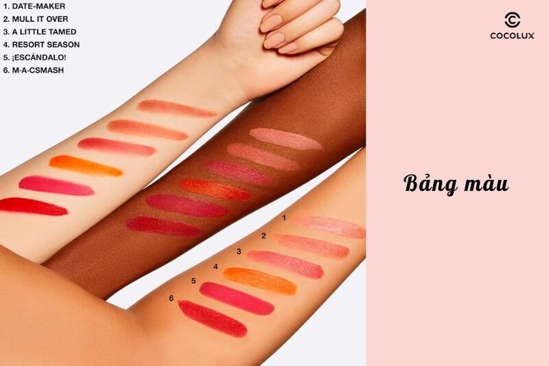 Một số màu son của son kem MAC Powder Kiss Liquid Lipcolour