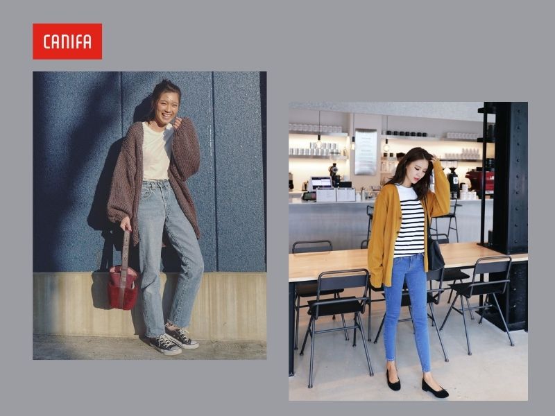 áo cardigan phối đồ