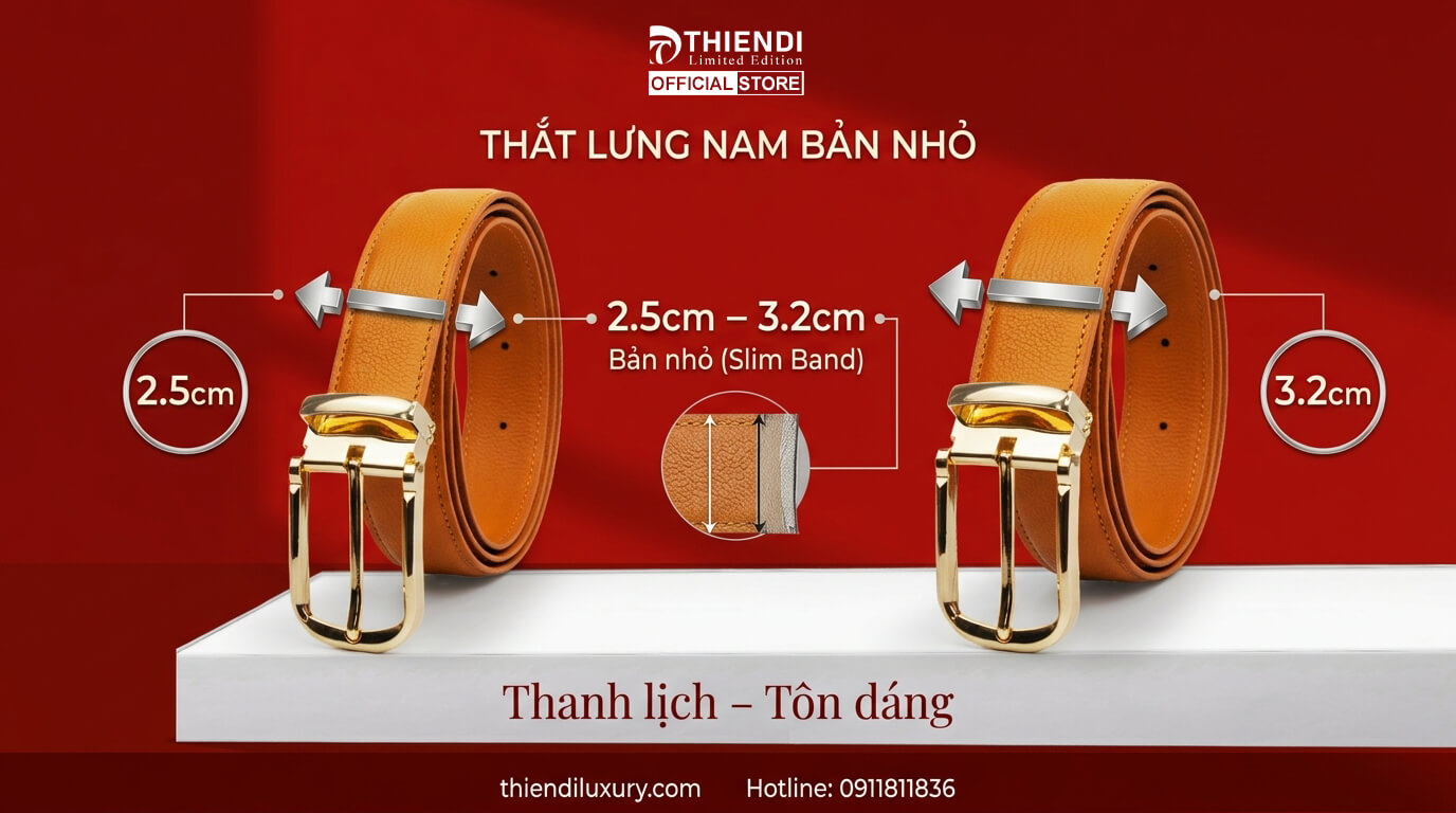 Thắt Lưng Bản Nhỏ Nam Là Gì? Có Gì Khác Với Dây Lưng Nam Bản Trung?