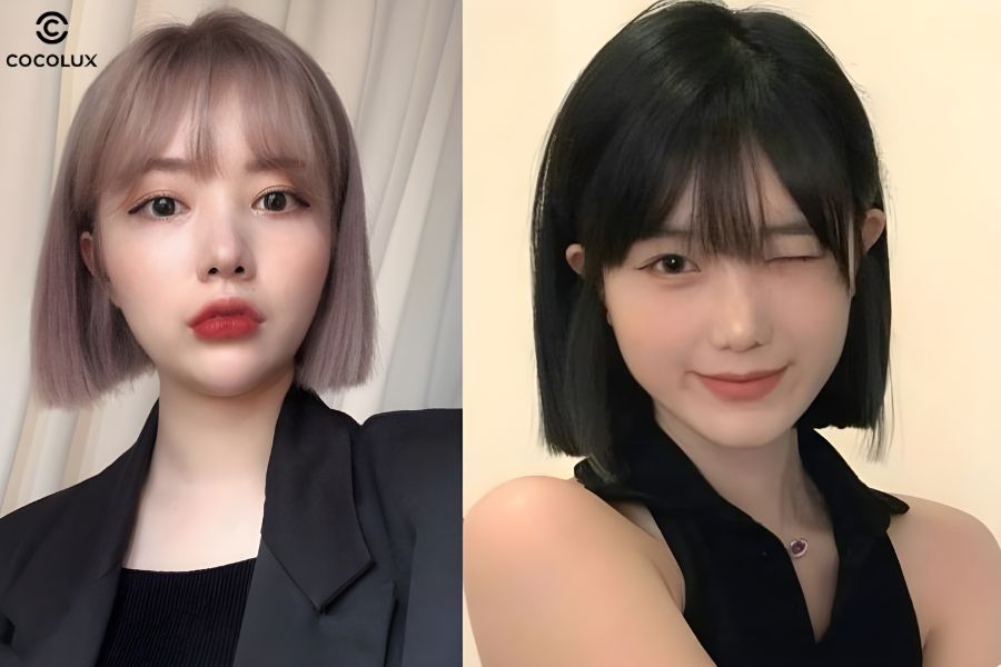 Tóc ngắn duỗi thẳng mái thưa đơn giản, dễ thương và lý tưởng cho nàng yêu thích sự nhẹ nhàng