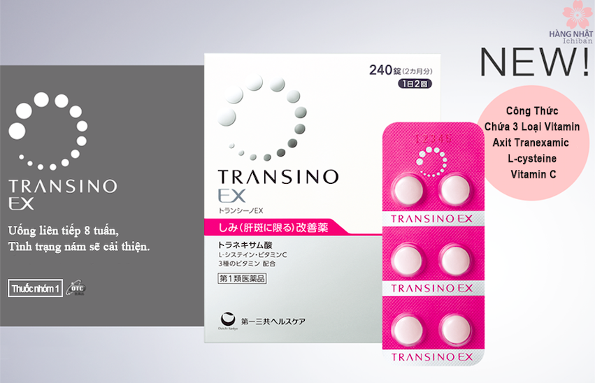 Viên Trị Nám Da Transino EX - Chống Nám Hiệu Quả, An Toàn