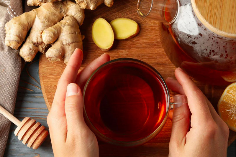 Một ly trà gừng thơm ngon cũng giúp giảm cân khá tốt