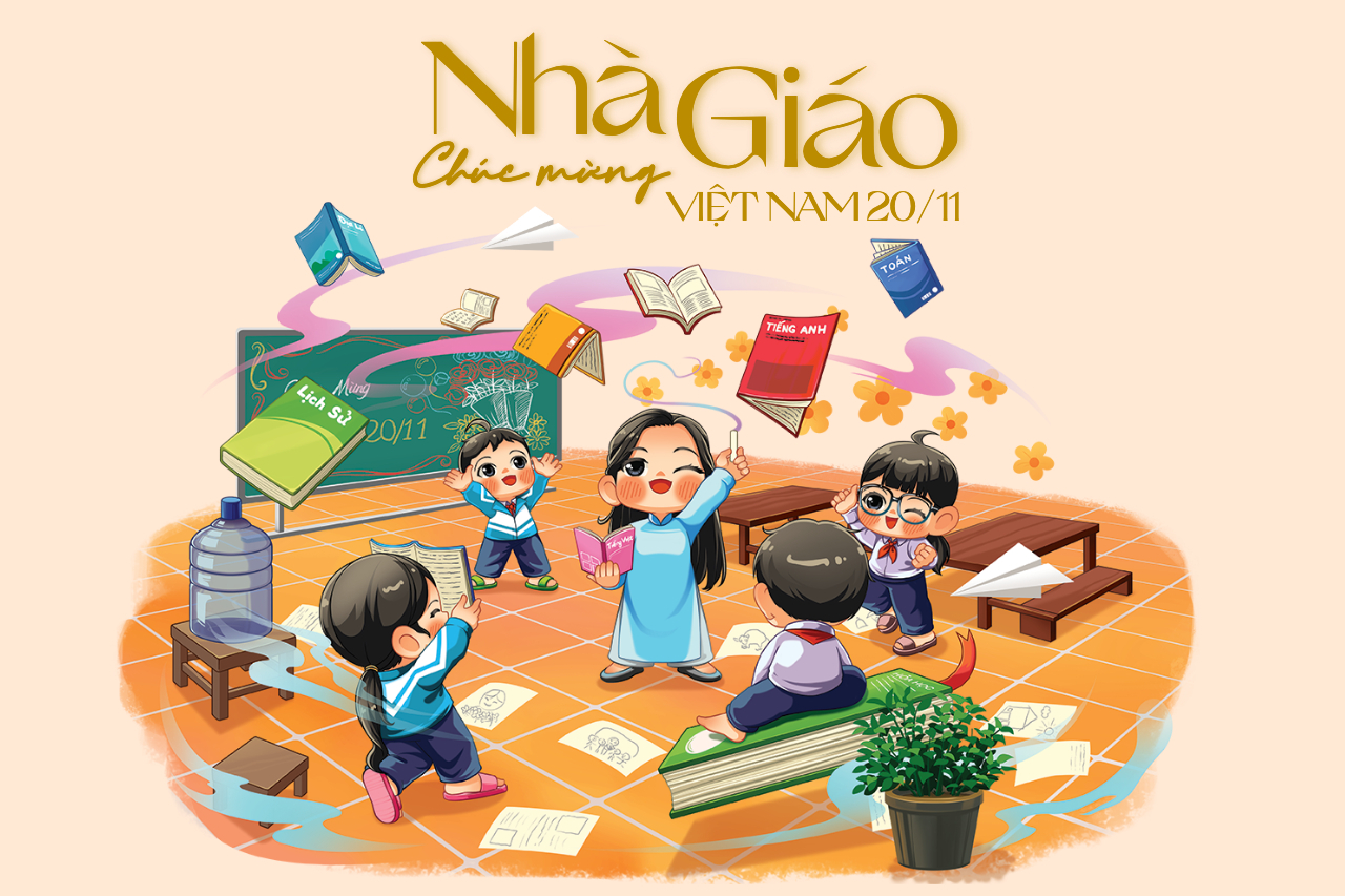 Hình ảnh, đồ hoạ chúc mừng ngày 20/11 Nhà giáo Việt Nam đẹp, ý nghĩa được vẽ tay độc quyền bởi Penci