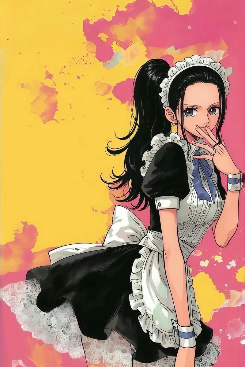 Ảnh Nico Robin mặc đồ hầu gái chiến đấu cực ngầu và xinh