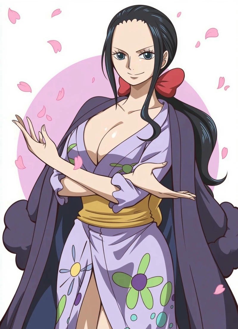 Robin Wano Quốc diện kimono hoa văn rực rỡ múa quạt xinh