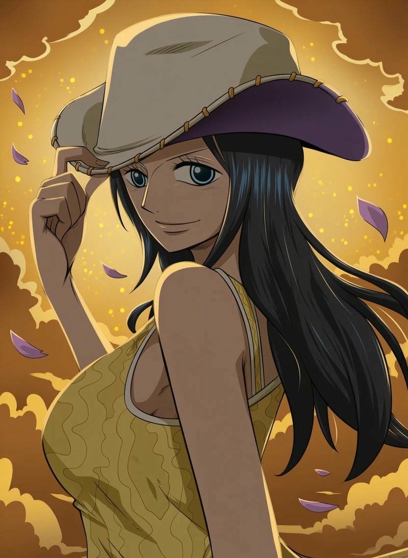 Ảnh Nico Robin đội mũ cao bồi thời Alabasta đầy hoài niệm