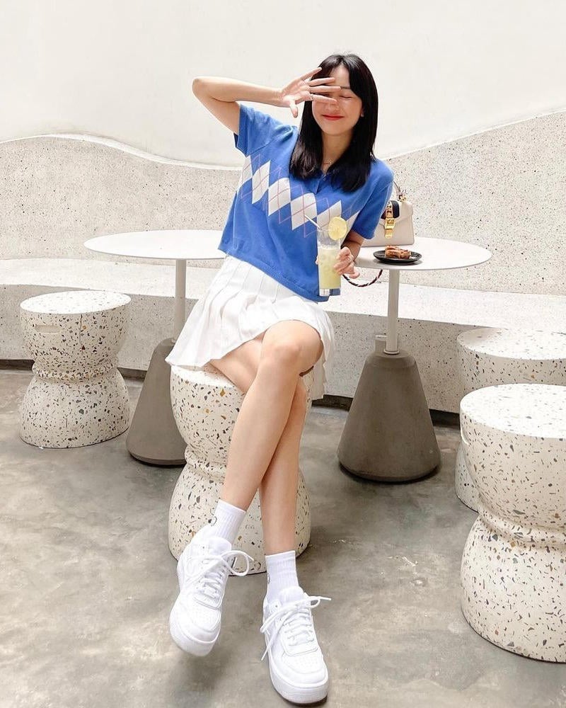 phối tất với giày mary jane