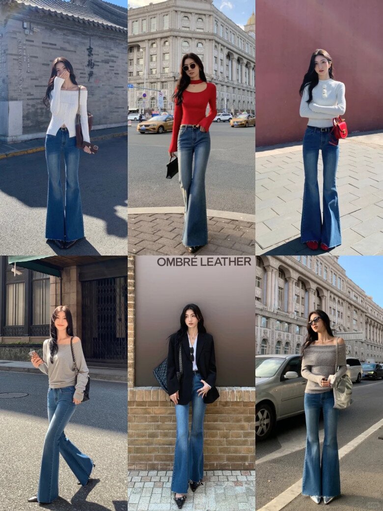 Bạn có thể thử sơ vin áo phông basic với quần jeans ống loe, hoặc chọn sơ mi lụa buộc vạt phía trước - hiệu ứng thon gọn và nữ tính chắc chắn sẽ khiến bạn bất ngờ.