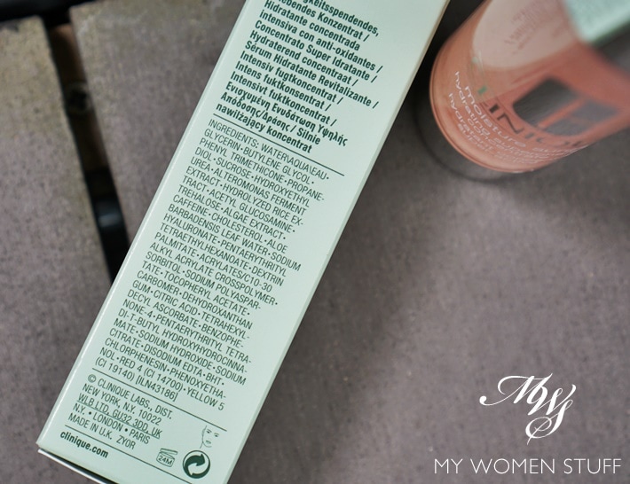 clinique moisture surge hydrating supercharged concentrate ingredients