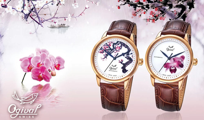 Đồng hồ Ogival Painted Watch như một bức tranh thủy mặc hữu tình.